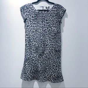 NEW JOIE leopard print silky shift dress